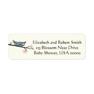 Blossom and Nest Return Address Label