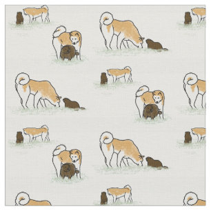 Blossom and the groundhog fabric