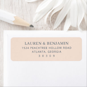 Blossom and Vow Wedding Return Address Label