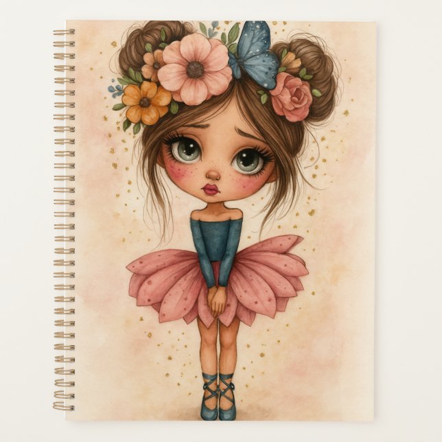 Blossom Ballerina Girl Planner (Front)
