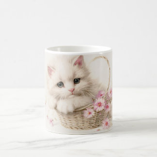 Blossom Basket Kitten Coffee Mug