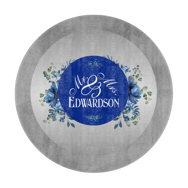 Blossom Beauty: The Floral Elegance Cutting Board (Front)