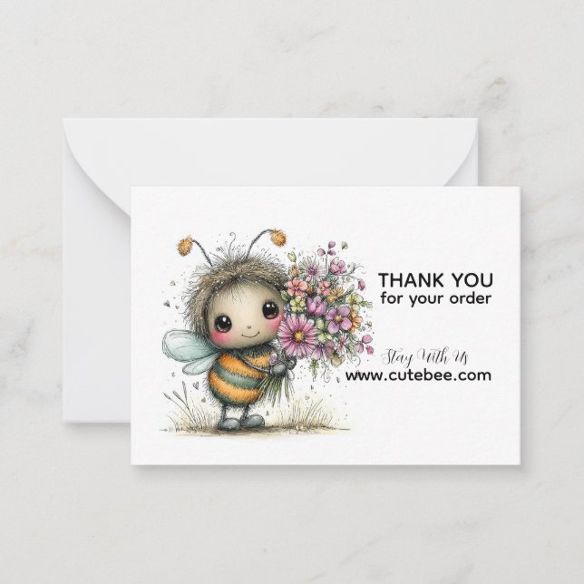 Blossom Bee Buddy Thank You Card (Front)