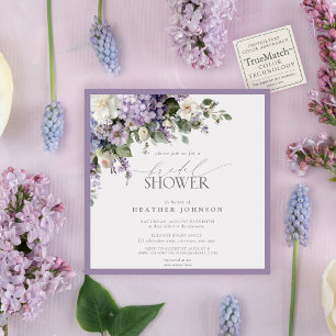 Blossom & Bliss Lilac Floral Bridal Shower Invitation