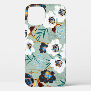 Blossom Botanical Vintage Floral Pattern iPhone 12 Case