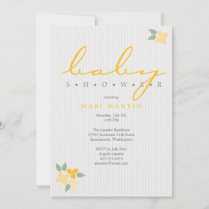Blossom Bunches Baby Shower Invitation