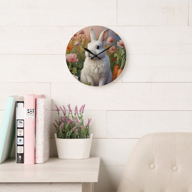 Blossom Bunny & Carrot Patch Clock  (Reading Room)