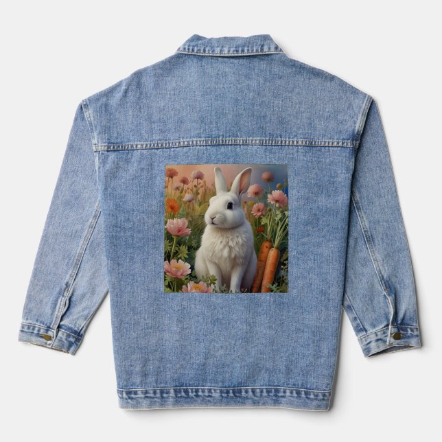 Blossom Bunny & Carrot Patch Jean Jacket  (Back)