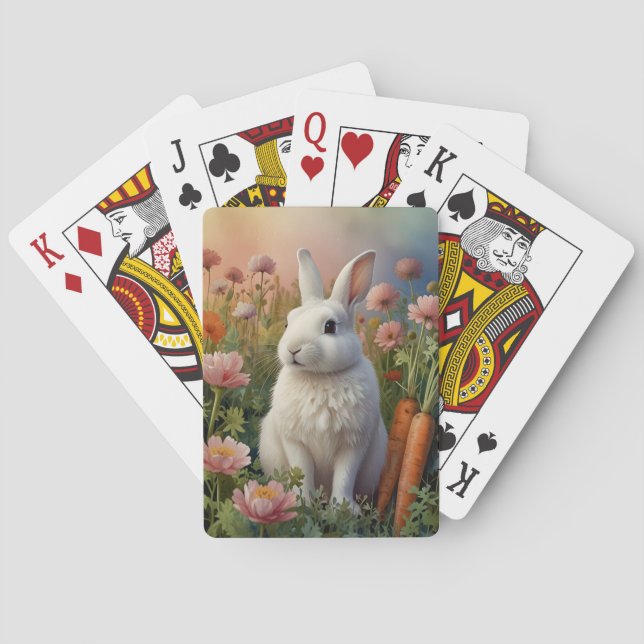 Blossom Bunny & Carrot Patch Playing Cards  (Back)