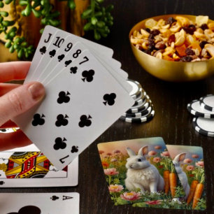 Blossom Bunny & Carrot Patch Playing Cards 