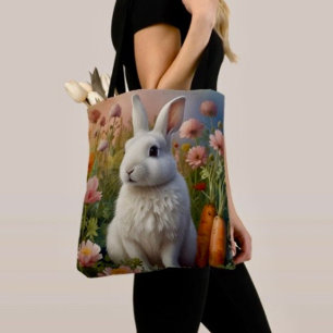 Blossom Bunny & Carrot Patch Tote Bag
