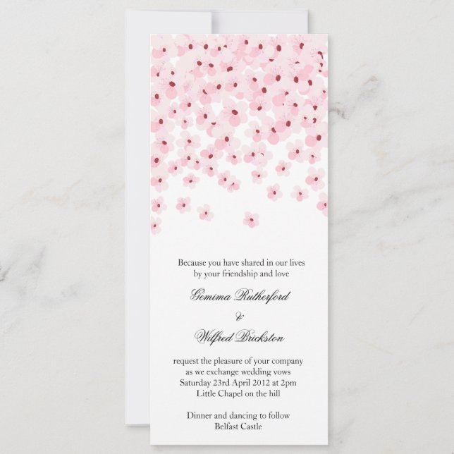 Blossom Cascade Invitation (Front)