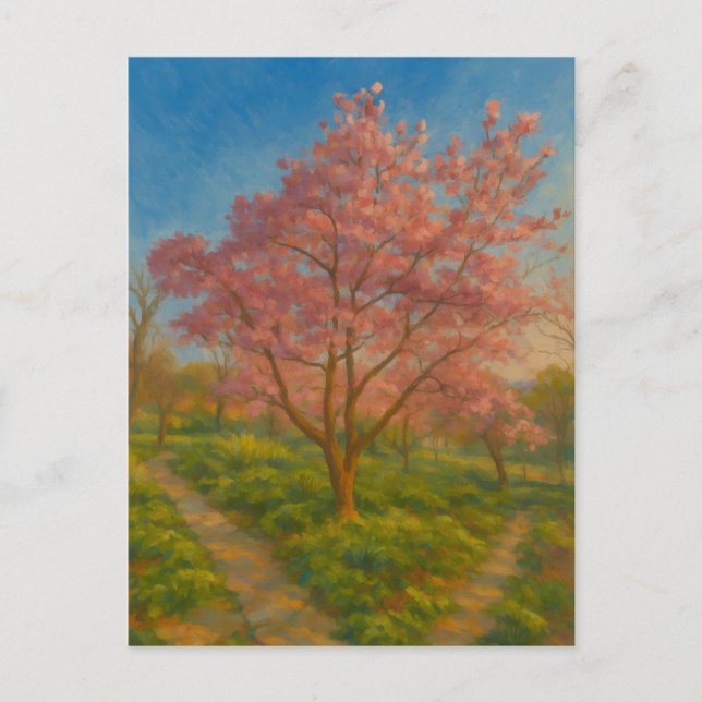Blossom Crossroads – Spring Garden Postcard (Front)