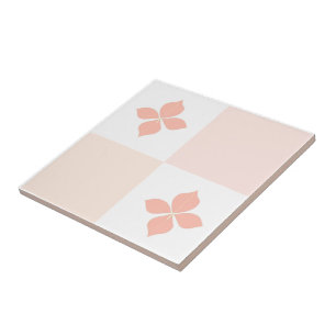 Blossom elegance salmon floral tile set Pattern 2