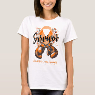 Blossom Endometrial Cancer Warrior Survivor T-Shirt