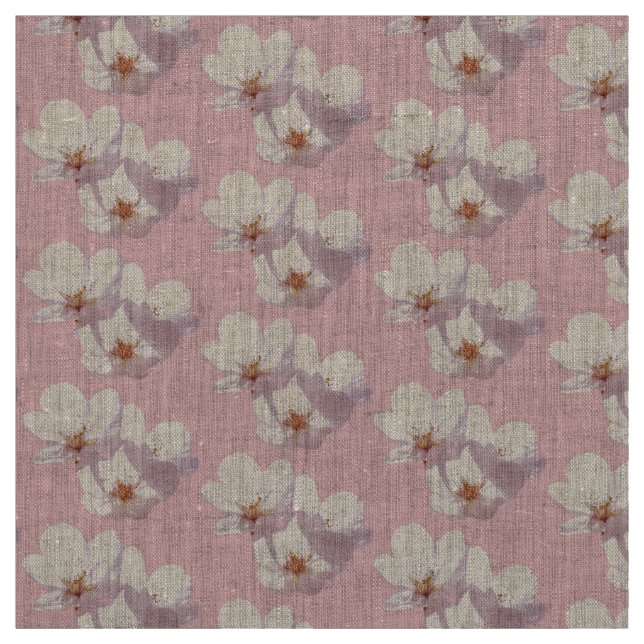 Blossom Fabric Pink Blossom Fabric Cotton or Poly (Swatch)