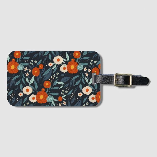 Blossom Floral Luggage Tag (Front Horizontal)