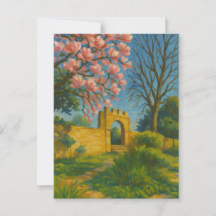 Blossom Gate – Enchanted Garden Painting Postcard