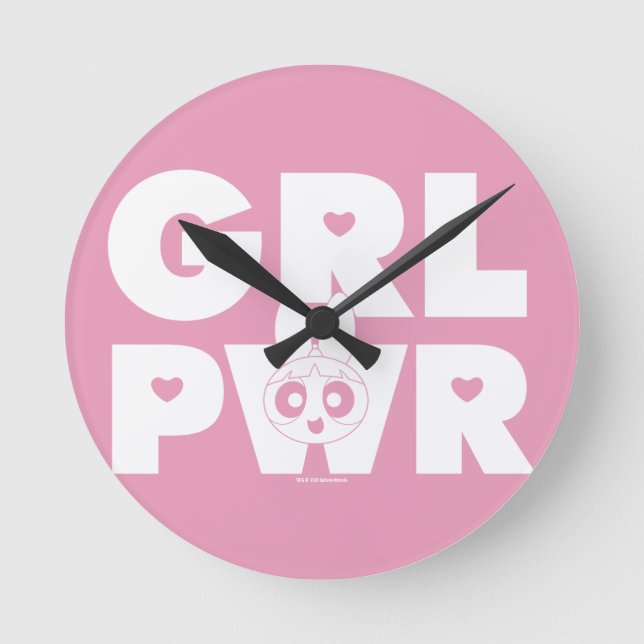 Blossom: Girl Power Round Clock (Front)