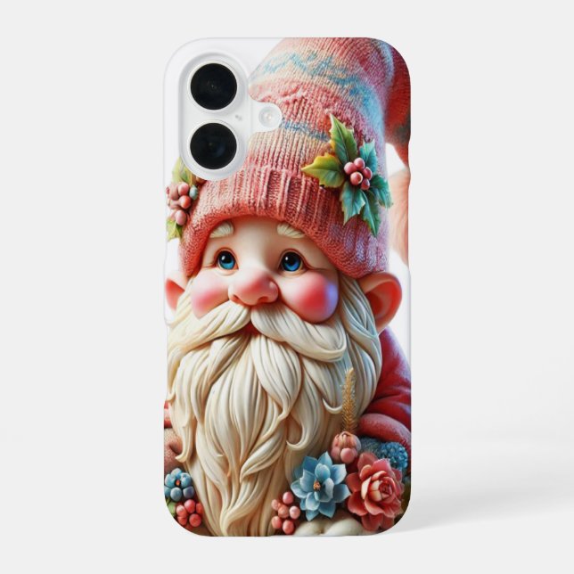 Blossom gnome  iPhone 16 case (Back)