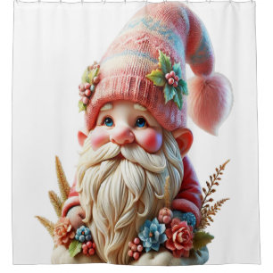Blossom gnome  shower curtain