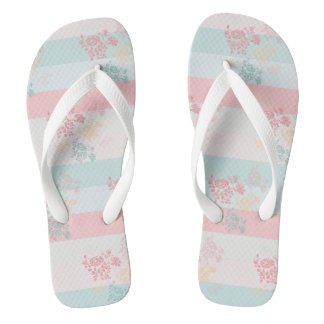 Blossom groene-roze thongs