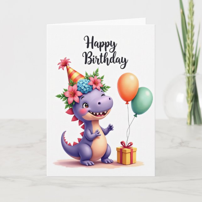 Blossom Hat Birthday Card (Front)