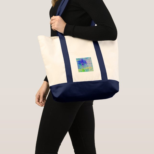 Blossom in Blue Violet Tote Bag (Front (Product))