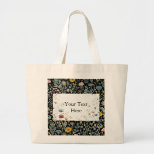 Blossom in Style: Customisable Large Tote Bag