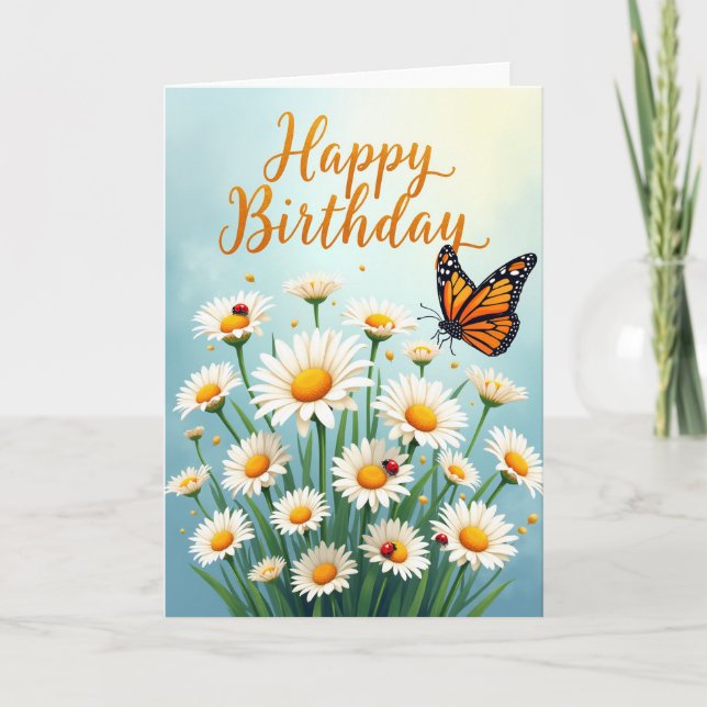 Blossom Insect Birthday Card (Front)