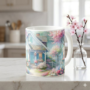Blossom Lane Blue Cottage Garden Coffee Mug