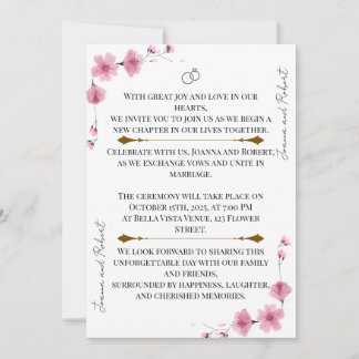 Blossom Love Wedding Invitation