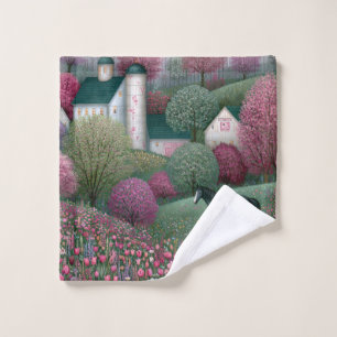 Blossom Meadow Hillside Horse Farm Bath Towel Set