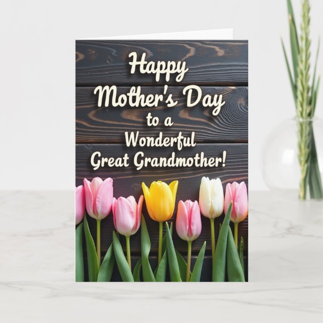 Blossom Mothers Day Rustic Card (Front)