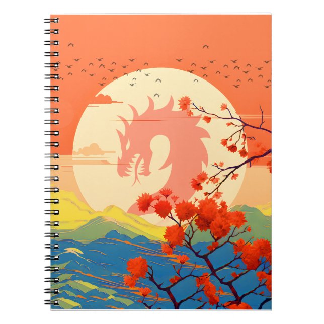 BLOSSOM NATURE MOUNTAIN DRAGON  NOTEBOOK (Front)