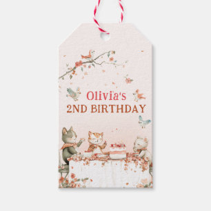 Blossom Party with Cats Gift Tags