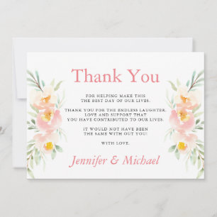 Blossom Peach Wedding Thank You Cards
