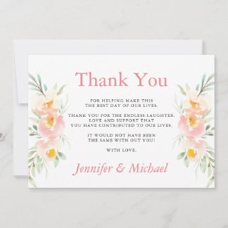 Blossom Peach Wedding Thank You Cards