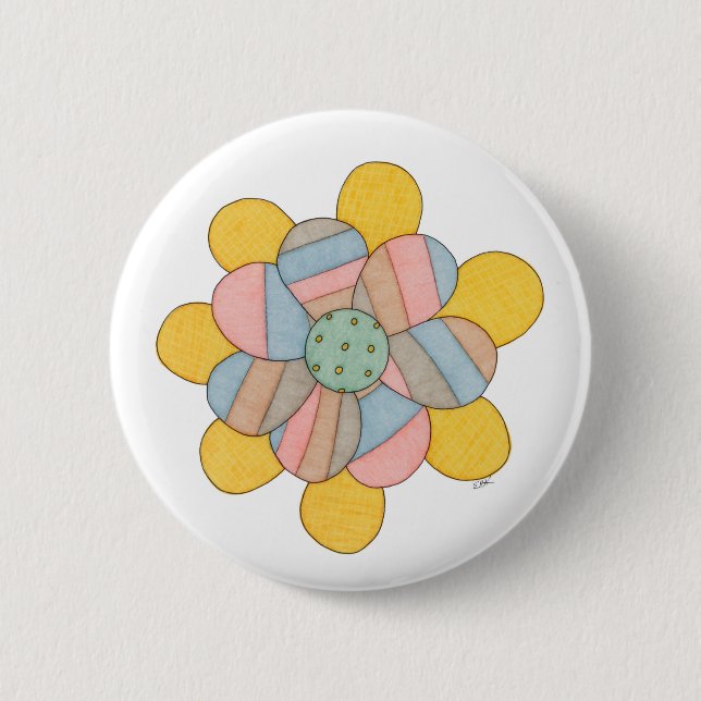 Blossom Pinback Button (Front)