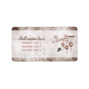 Blossom pink lanterns "Dream" Label