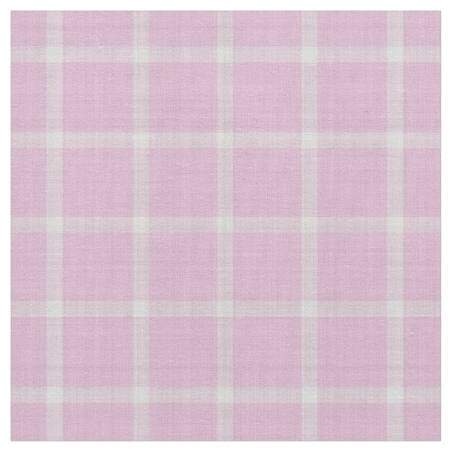 Blossom Pink Plaid Fabric (Close Up)