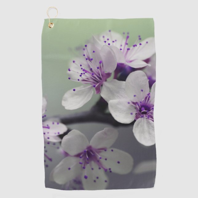 Blossom Purple Spring Flower   Golf Towel (Front)