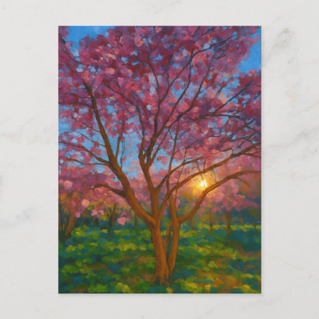 Blossom Radiance – Enchanted Forest Art Postcard (Front)
