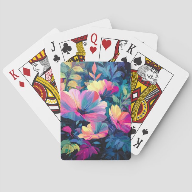 Blossom Rush Spring Floral Garden Playing Cards (Back)