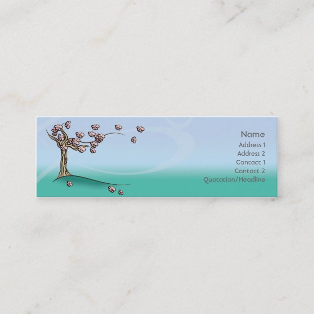 Blossom - Skinny Mini Business Card (Front)