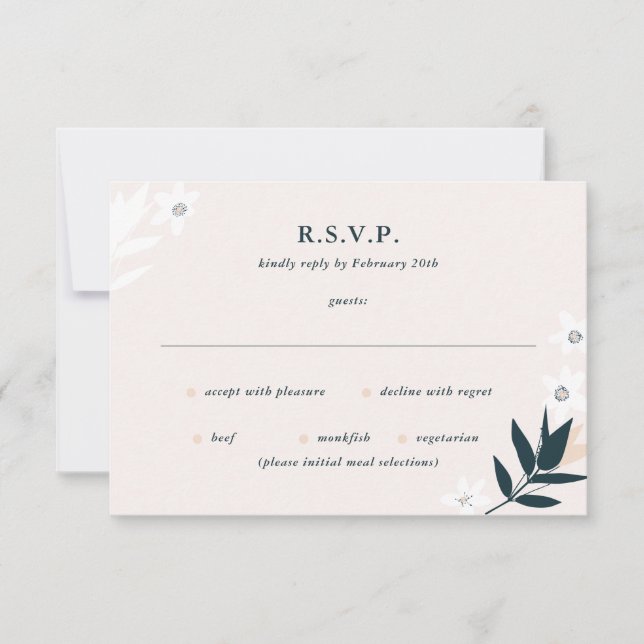 Blossom Sprigs RSVP card (Front)