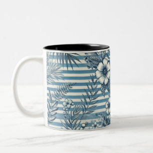 Blossom Stripes Design Coffee Mug