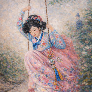 Blossom Swing – A Dream of Spring in Hanbok Notebo Notebook