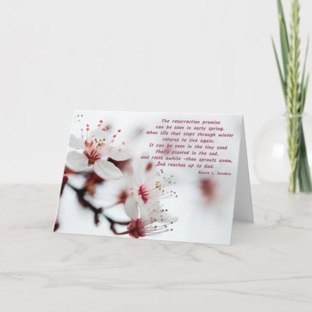 Blossom Sympathy Poem Card (Front)