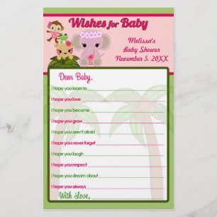 Blossom Tails Baby Shower Wishes for Baby Advice